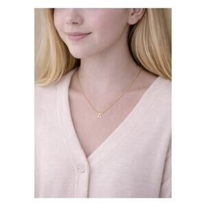 18K Gold Plated Initial Necklace – Letter A - for Teens & Women